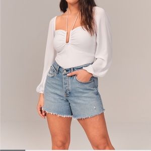 Abercrombie Curve Love Low Rise 90s Baggy Shorts